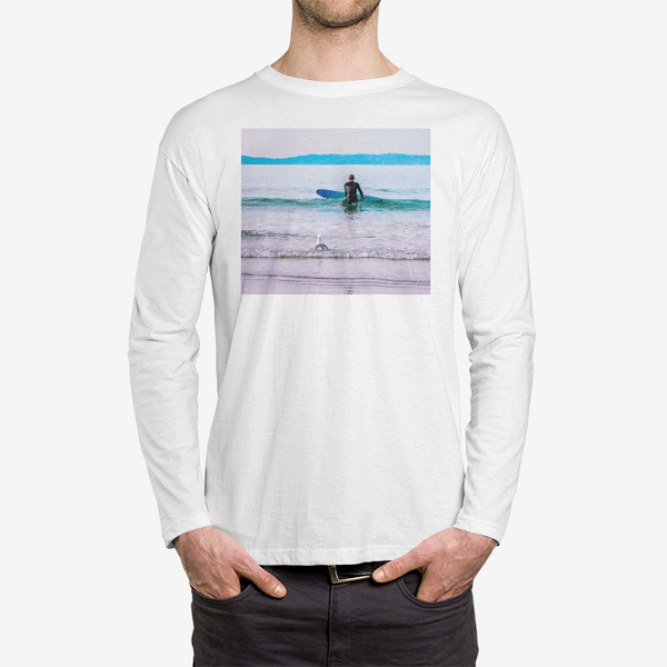 Into the Deep Crew Neck Long sleeve T-shirt White / S Printy6 Clothing - Tracy McCrackin Photography