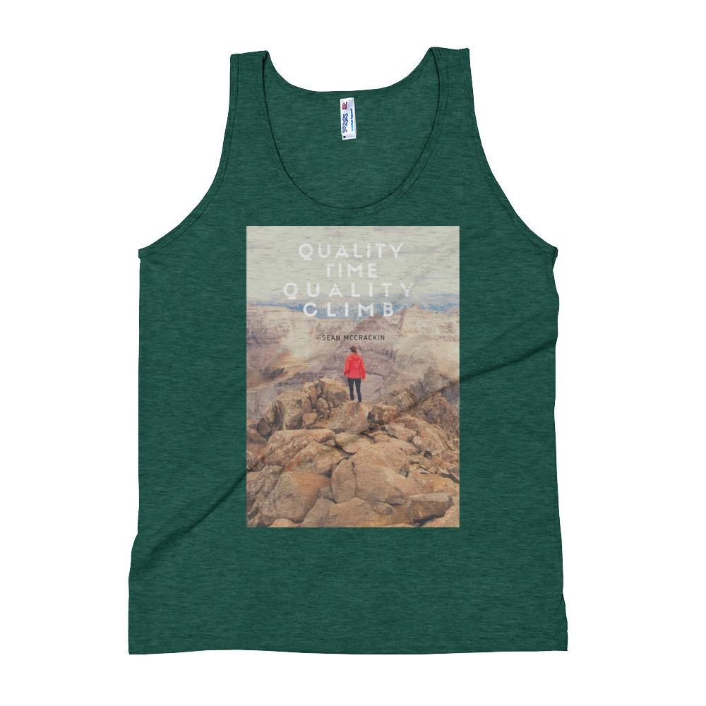 Quality Time, Quality Climb Unisex Tank Top Giclee / Tri-Black / XS Tracy McCrackin Photography - Tracy McCrackin Photography