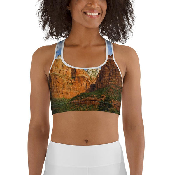 Red Rocks Sports bra Giclee / White / XS Tracy McCrackin Photography - Tracy McCrackin Photography