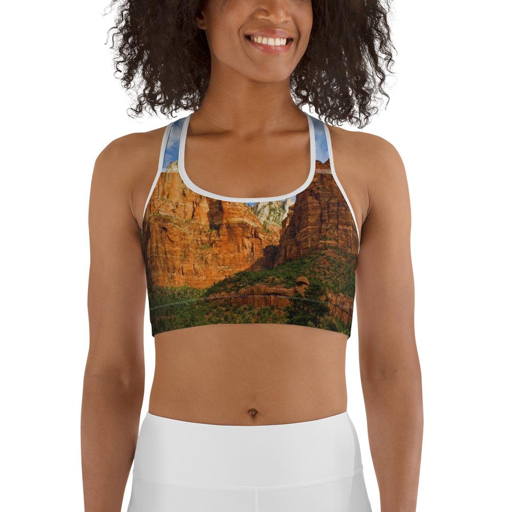 Red Rocks Sports bra Giclee / White / XS Tracy McCrackin Photography - Tracy McCrackin Photography