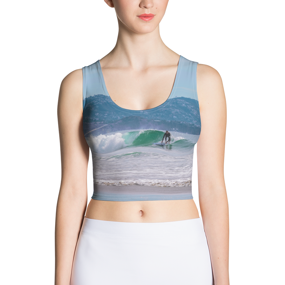 Surfer Summer Crop Top XS Printful Clothing - Tracy McCrackin Photography
