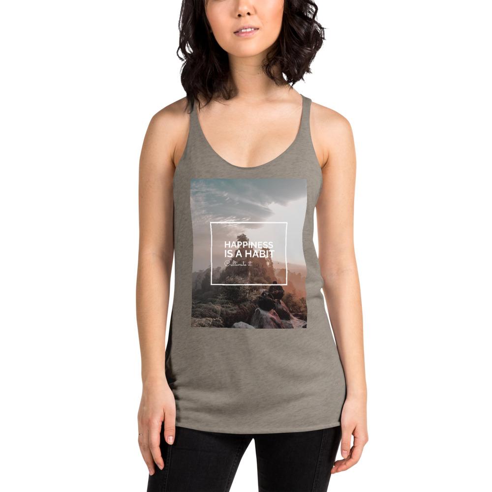 Happiness Is A Choice Women's Racerback Tank Giclee / Vintage Black / XS Tracy McCrackin Photography - Tracy McCrackin Photography