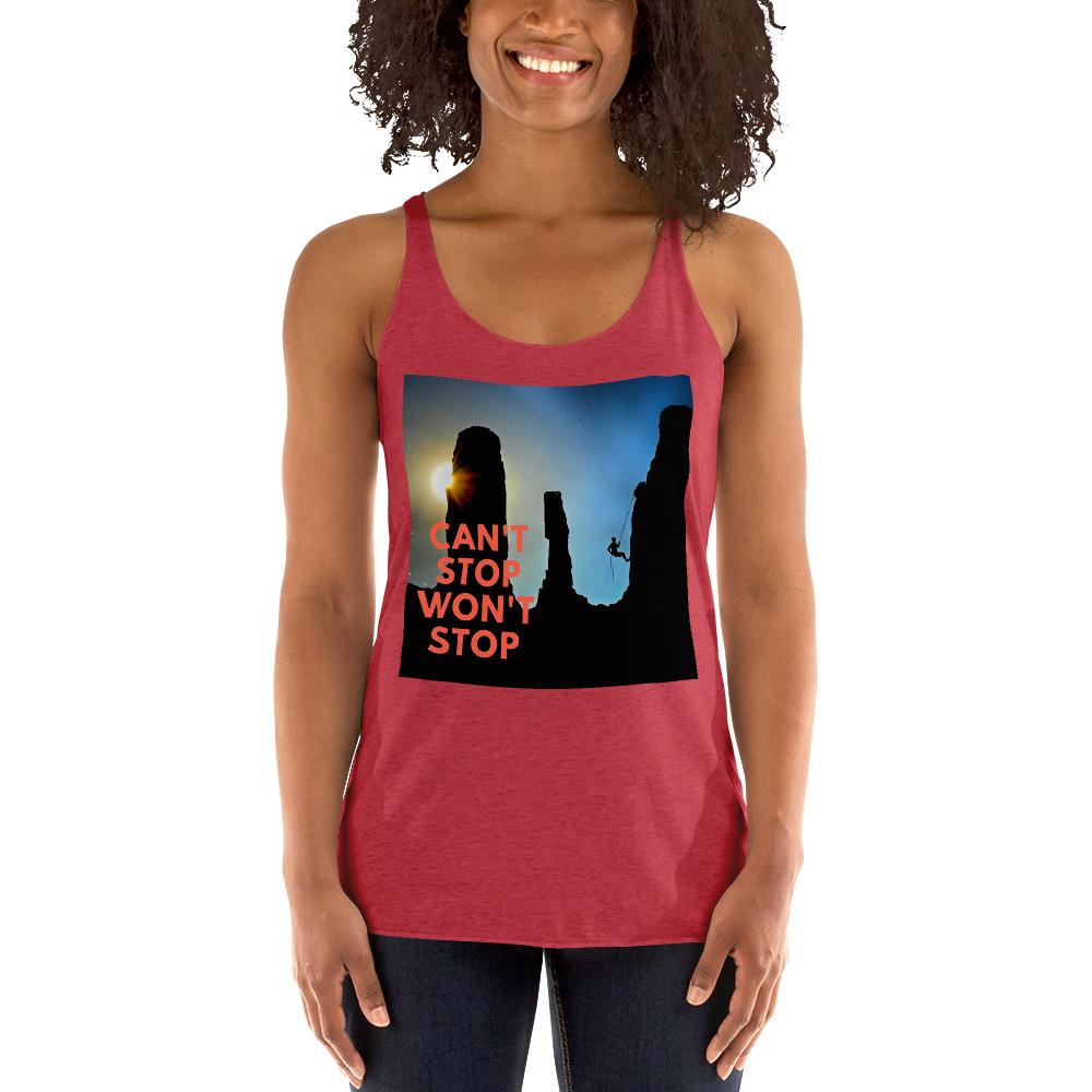 Can't Stop Wont Stop Women's Racerback Tank Giclee / Vintage Black / XS Tracy McCrackin Photography - Tracy McCrackin Photography