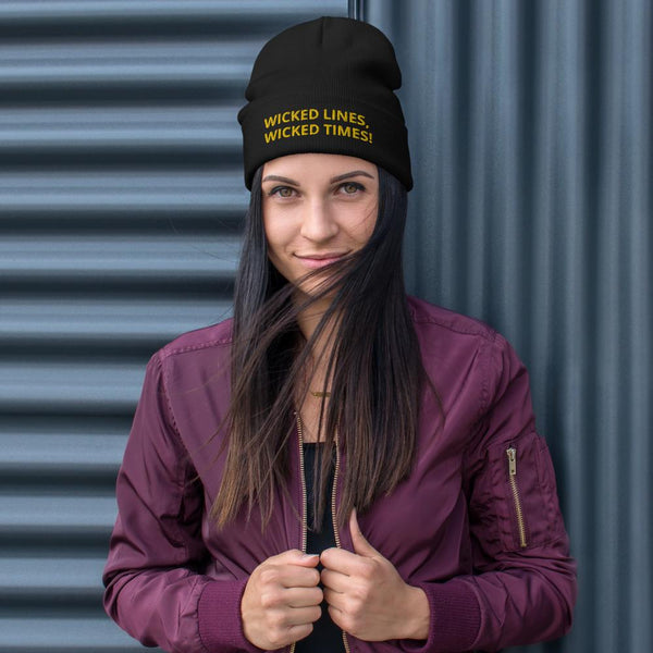 Wicked Times Rock Climbing Beanie Giclee / Black Tracy McCrackin Photography Clothing - Tracy McCrackin Photography