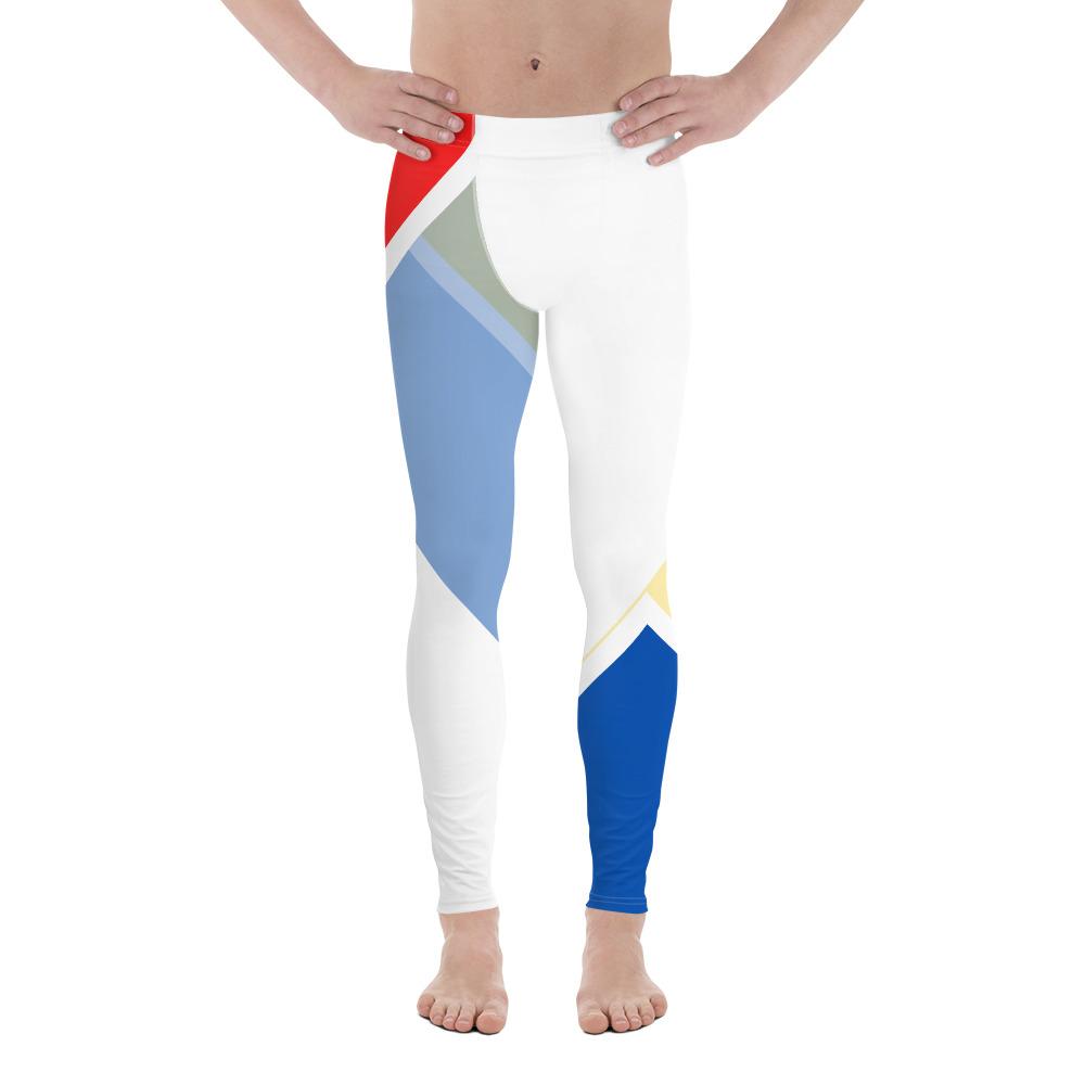 Vibrant Men's Leggings (Red/White/Blue) XS Tracy McCrackin Photography Clothing - Tracy McCrackin Photography