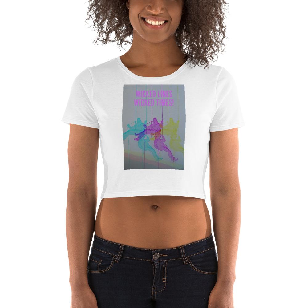 Wicked Lines Rock Climbing Crop Tee XS/SM Tracy McCrackin Photography - Tracy McCrackin Photography