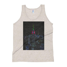 Load image into Gallery viewer, Neon New York City Unisex Tank Top Giclee / Tri-Black / XS Tracy McCrackin Photography Clothing - Tracy McCrackin Photography