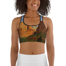 Load image into Gallery viewer, Red Rocks Sports bra Giclee / White / XS Tracy McCrackin Photography - Tracy McCrackin Photography