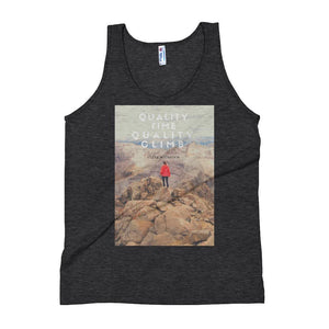 Quality Time, Quality Climb Unisex Tank Top Giclee / Tri-Black / XS Tracy McCrackin Photography - Tracy McCrackin Photography