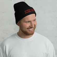 Load image into Gallery viewer, Quality Times, Quality Climbs Cuffed Beanie Giclee / White Tracy McCrackin Photography - Tracy McCrackin Photography