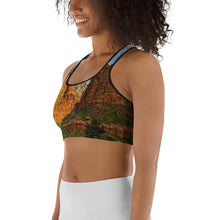Load image into Gallery viewer, Red Rocks Sports bra Giclee / White / XS Tracy McCrackin Photography - Tracy McCrackin Photography