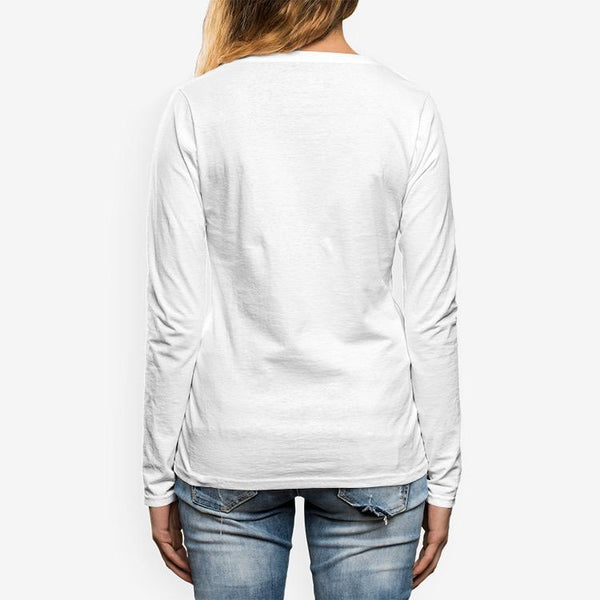 Women's Red Rose Heart Long sleeve T-shirt White / XS Printy6 Women's Long Sleeve Shirts - Tracy McCrackin Photography