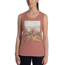 Load image into Gallery viewer, Quality Time Quality Climb LadiesÕ Muscle Tank Giclee / White / S Tracy McCrackin Photography - Tracy McCrackin Photography