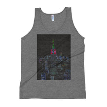 Load image into Gallery viewer, Neon New York City Unisex Tank Top Giclee / Tri-Black / XS Tracy McCrackin Photography Clothing - Tracy McCrackin Photography