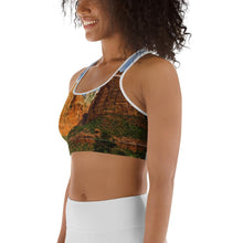 Load image into Gallery viewer, Red Rocks Sports bra Giclee / White / XS Tracy McCrackin Photography - Tracy McCrackin Photography