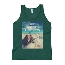 Load image into Gallery viewer, Stop Wishing Start Doing Unisex Tank Top Giclee / Tri-Black / S Tracy McCrackin Photography - Tracy McCrackin Photography