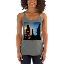 Load image into Gallery viewer, Can&#39;t Stop Wont Stop Women&#39;s Racerback Tank Giclee / Vintage Black / XS Tracy McCrackin Photography - Tracy McCrackin Photography