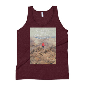 Quality Time, Quality Climb Unisex Tank Top Giclee / Tri-Black / XS Tracy McCrackin Photography - Tracy McCrackin Photography