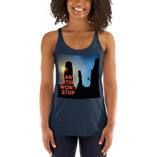 Load image into Gallery viewer, Can&#39;t Stop Wont Stop Women&#39;s Racerback Tank Giclee / Vintage Black / XS Tracy McCrackin Photography - Tracy McCrackin Photography
