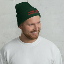 Load image into Gallery viewer, Quality Times, Quality Climbs Cuffed Beanie Giclee / White Tracy McCrackin Photography - Tracy McCrackin Photography