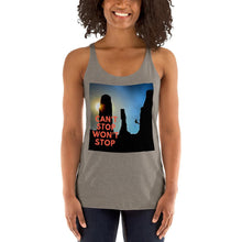 Load image into Gallery viewer, Can&#39;t Stop Wont Stop Women&#39;s Racerback Tank Giclee / Vintage Black / XS Tracy McCrackin Photography - Tracy McCrackin Photography