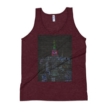 Load image into Gallery viewer, Neon New York City Unisex Tank Top Giclee / Tri-Black / XS Tracy McCrackin Photography Clothing - Tracy McCrackin Photography