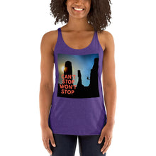 Load image into Gallery viewer, Can&#39;t Stop Wont Stop Women&#39;s Racerback Tank Giclee / Vintage Black / XS Tracy McCrackin Photography - Tracy McCrackin Photography