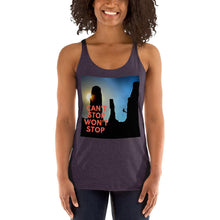 Load image into Gallery viewer, Can&#39;t Stop Wont Stop Women&#39;s Racerback Tank Giclee / Vintage Black / XS Tracy McCrackin Photography - Tracy McCrackin Photography