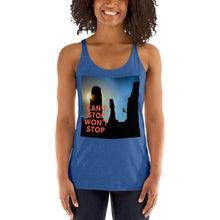 Load image into Gallery viewer, Can&#39;t Stop Wont Stop Women&#39;s Racerback Tank Giclee / Vintage Black / XS Tracy McCrackin Photography - Tracy McCrackin Photography