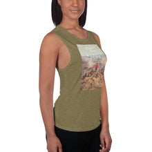 Load image into Gallery viewer, Quality Time Quality Climb LadiesÕ Muscle Tank Giclee / White / S Tracy McCrackin Photography - Tracy McCrackin Photography