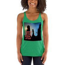 Load image into Gallery viewer, Can&#39;t Stop Wont Stop Women&#39;s Racerback Tank Giclee / Vintage Black / XS Tracy McCrackin Photography - Tracy McCrackin Photography
