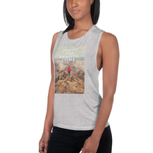 Load image into Gallery viewer, Quality Time Quality Climb LadiesÕ Muscle Tank Giclee / White / S Tracy McCrackin Photography - Tracy McCrackin Photography