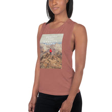 Load image into Gallery viewer, Quality Time Quality Climb LadiesÕ Muscle Tank Giclee / White / S Tracy McCrackin Photography - Tracy McCrackin Photography