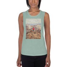 Load image into Gallery viewer, Quality Time Quality Climb LadiesÕ Muscle Tank Giclee / White / S Tracy McCrackin Photography - Tracy McCrackin Photography