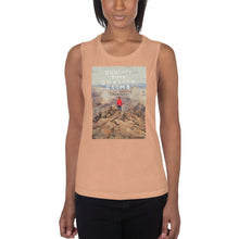 Load image into Gallery viewer, Quality Time Quality Climb LadiesÕ Muscle Tank Giclee / White / S Tracy McCrackin Photography - Tracy McCrackin Photography