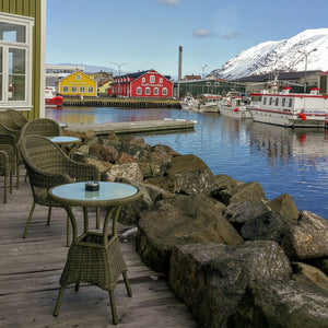 cafe-along-the-icelandic-harbor Giclee / Colored / 5 x 7 Tracy McCrackin Photography - Tracy McCrackin Photography