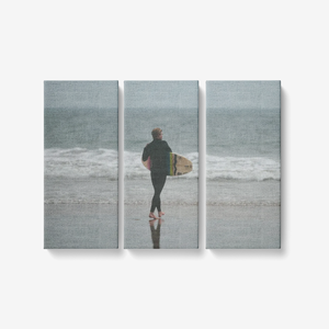 Catching the Wave- 3 Piece Canvas Wall Art - Framed Ready to Hang 3x8"x18" 3 x 8 x 18 / Canvas Only(rolled) Printy6 Wall art - Tracy McCrackin Photography