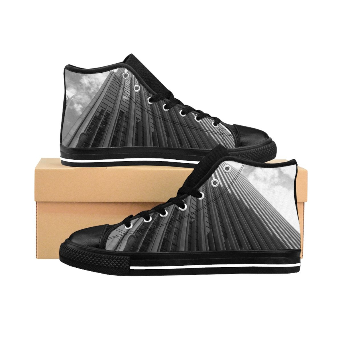 City High-rise Men's High-top Sneakers Black / US 9 Printify Clothing - Tracy McCrackin Photography