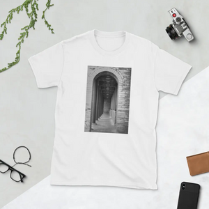 Architectural BW Short-Sleeve T-Shirt Giclee / White / S Printful Clothing - Tracy McCrackin Photography