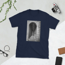 Load image into Gallery viewer, Architectural BW Short-Sleeve T-Shirt Giclee / White / S Printful Clothing - Tracy McCrackin Photography