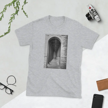 Load image into Gallery viewer, Architectural BW Short-Sleeve T-Shirt Giclee / White / S Printful Clothing - Tracy McCrackin Photography