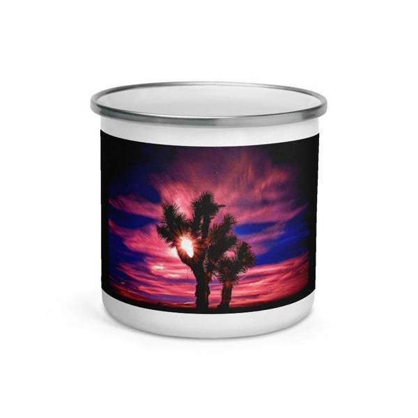 Joshua Tree Camping Enamel Mug - California Default Title Tracy McCrackin Photography Lifestyle - Tracy McCrackin Photography