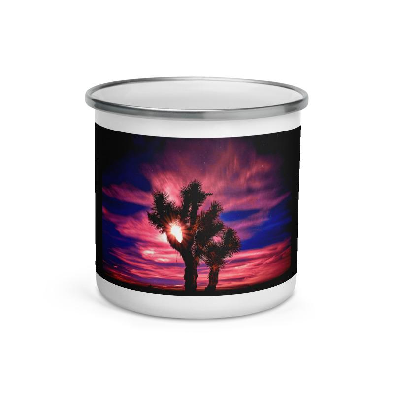 Joshua Tree Camping Enamel Mug - California Default Title Tracy McCrackin Photography Lifestyle - Tracy McCrackin Photography