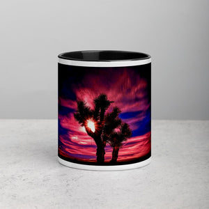 Joshua Tree Coffee/Tea Mug with Color Inside Giclee / Black Tracy McCrackin Photography - Tracy McCrackin Photography