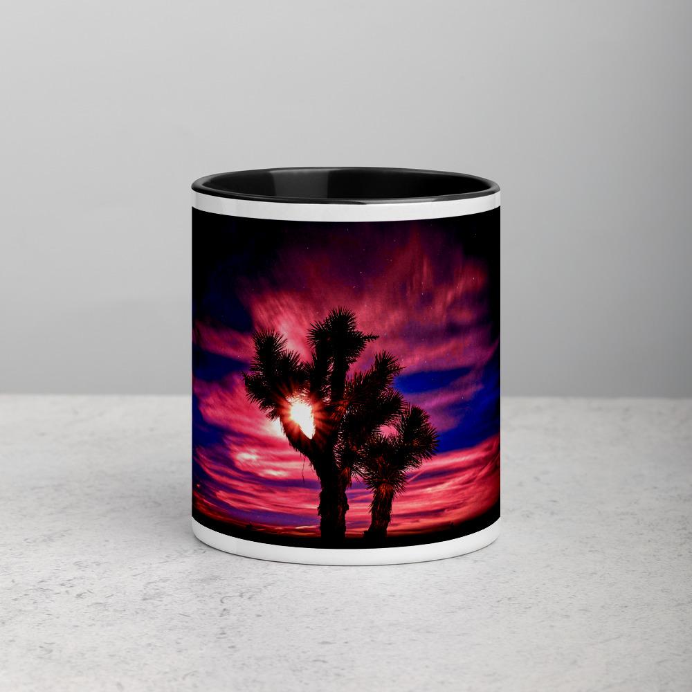 Joshua Tree Coffee/Tea Mug with Color Inside Giclee / Black Tracy McCrackin Photography - Tracy McCrackin Photography
