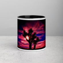 Load image into Gallery viewer, Joshua Tree Coffee/Tea Mug with Color Inside Giclee / Black Tracy McCrackin Photography - Tracy McCrackin Photography