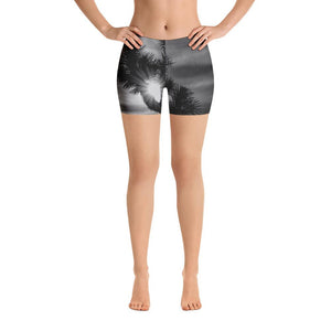 Joshua Tree B&W Yoga Shorts - California XS Tracy McCrackin Photography - Tracy McCrackin Photography