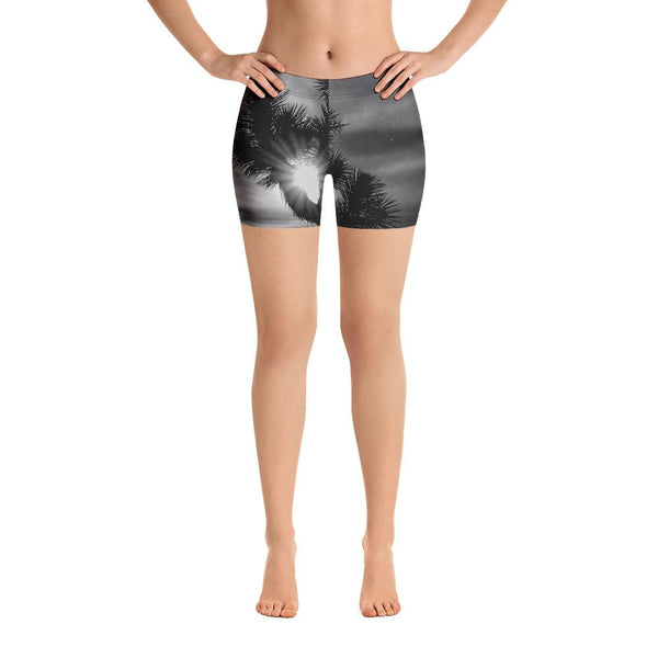 Joshua Tree B&W Yoga Shorts - California XS Tracy McCrackin Photography - Tracy McCrackin Photography