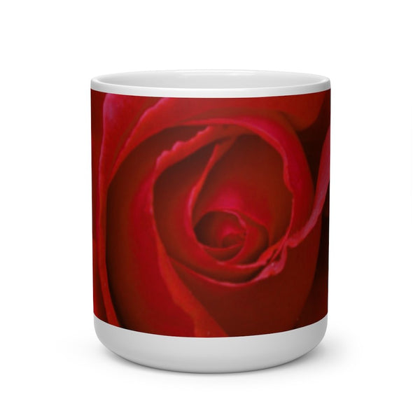 Heart Shape Rose Mug 11oz Printify Mug - Tracy McCrackin Photography