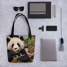 Load image into Gallery viewer, Hungry Panda Tote bag Giclee / Black Printful Bags - Tracy McCrackin Photography